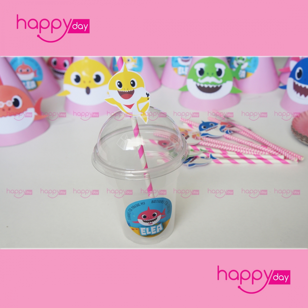 Set repas Baby Shark gobelet assiette verre réutilisable pas cher 