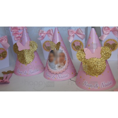 Kit d'anniversaire Thème Minnie Rose & Doré