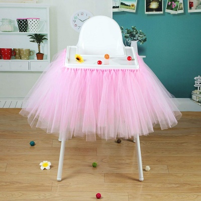 Jupe de table tulle rose...