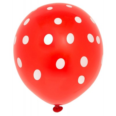10 Ballons Rouge pointillé,...