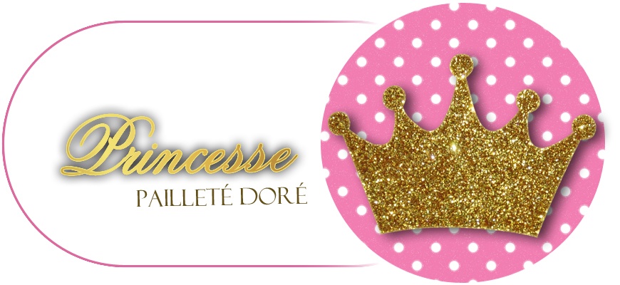 Princesse pailleté doré